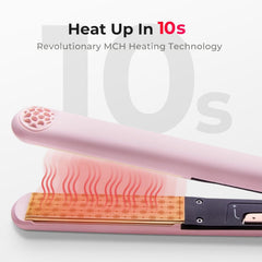 Flat Iron Hair Straightener and Curler 2 in 1 with 10s Fast Heating, 1 Inch Professional Titanium Straightening Curling Iron with 32 Adjustable Temp