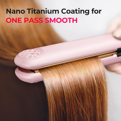 Flat Iron Hair Straightener and Curler 2 in 1 with 10s Fast Heating, 1 Inch Professional Titanium Straightening Curling Iron with 32 Adjustable Temp