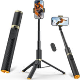 Selfie Stick with Remote, Portable, Lightweight for Video Recording Vlog, Extendable Travel Tripod Stand Compatible with iPhone