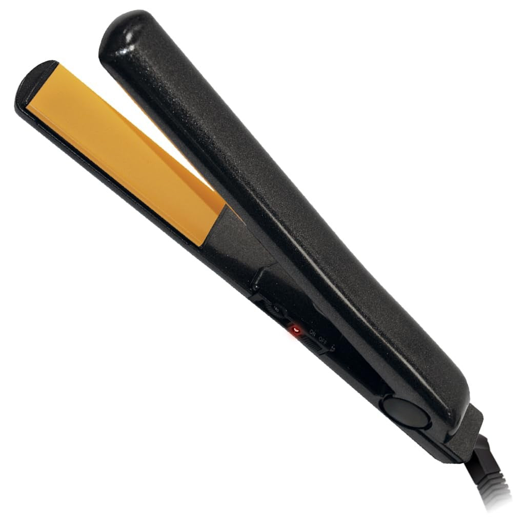 Tourmaline Ceramic Series Flat Iron, Hair Straightener For Silky Smooth Hair, Ideal For Straightening Or Curling Hair, 1" Iron, Onyx Black