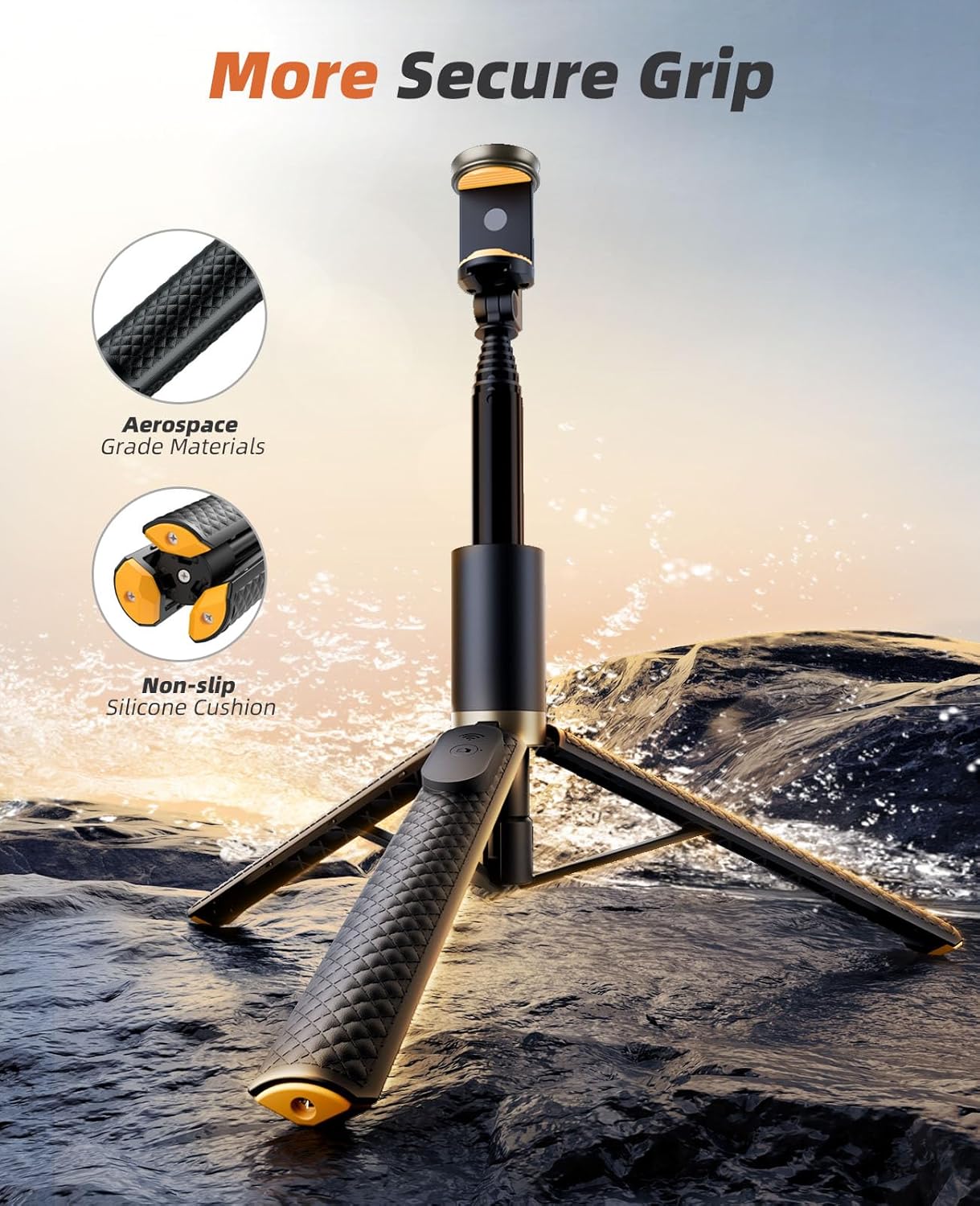 Selfie Stick with Remote, Portable, Lightweight for Video Recording Vlog, Extendable Travel Tripod Stand Compatible with iPhone