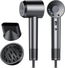 Hair Dryer, 160000 RPM Professional High Speed Ionic Blow Dryer, 500 Million Negative Ions, Low Noise, Diffuser Hairdryer for Faster Drying