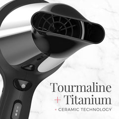 Hair Dryer, 1875-Watt Blow Dryer with Tourmaline, Titanium & Ceramic Technology, 3 Heat, 2 Speed Settings, Cool Shot
