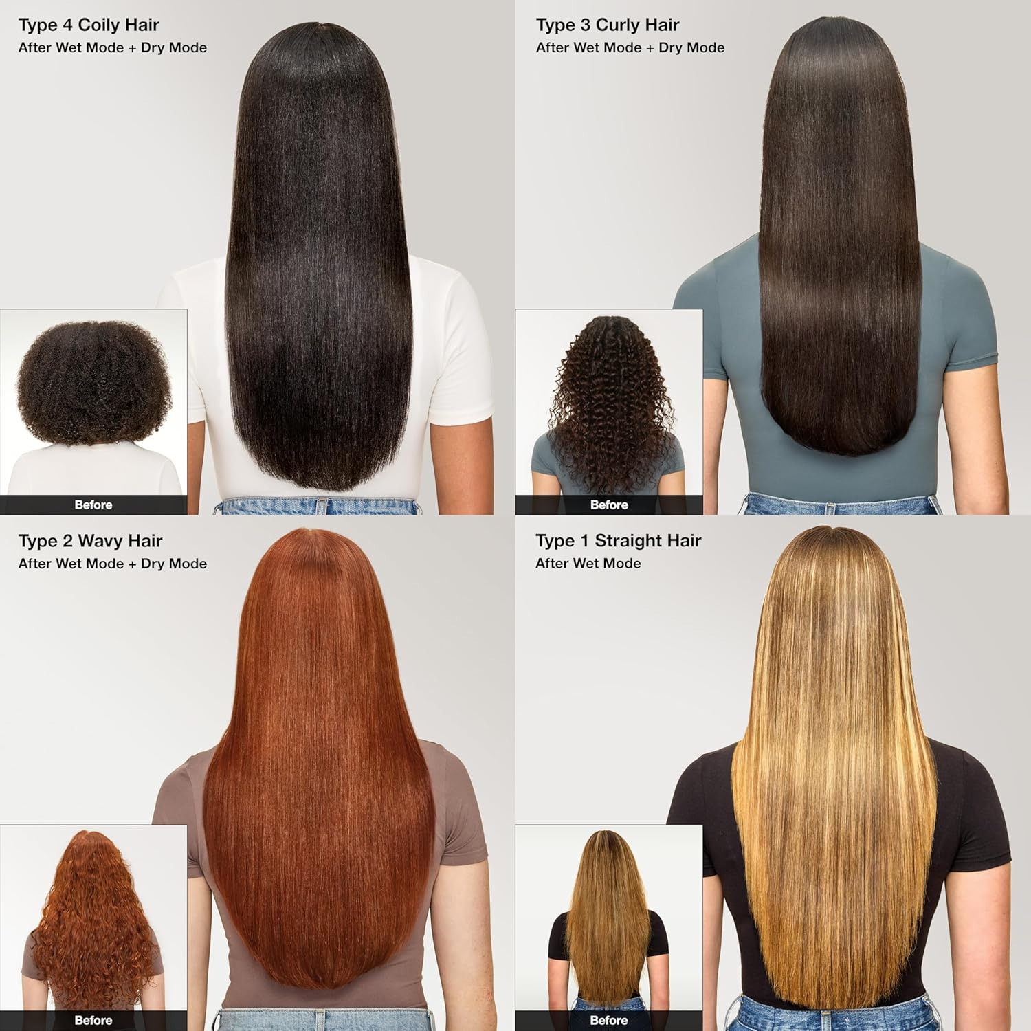 Straight | Wet-to-Dry Hair Straightener + Rapid Blow Dryer | 3 Interchangeable Combs | Ultra-Fast Drying | No Heat Damage | for All Hair